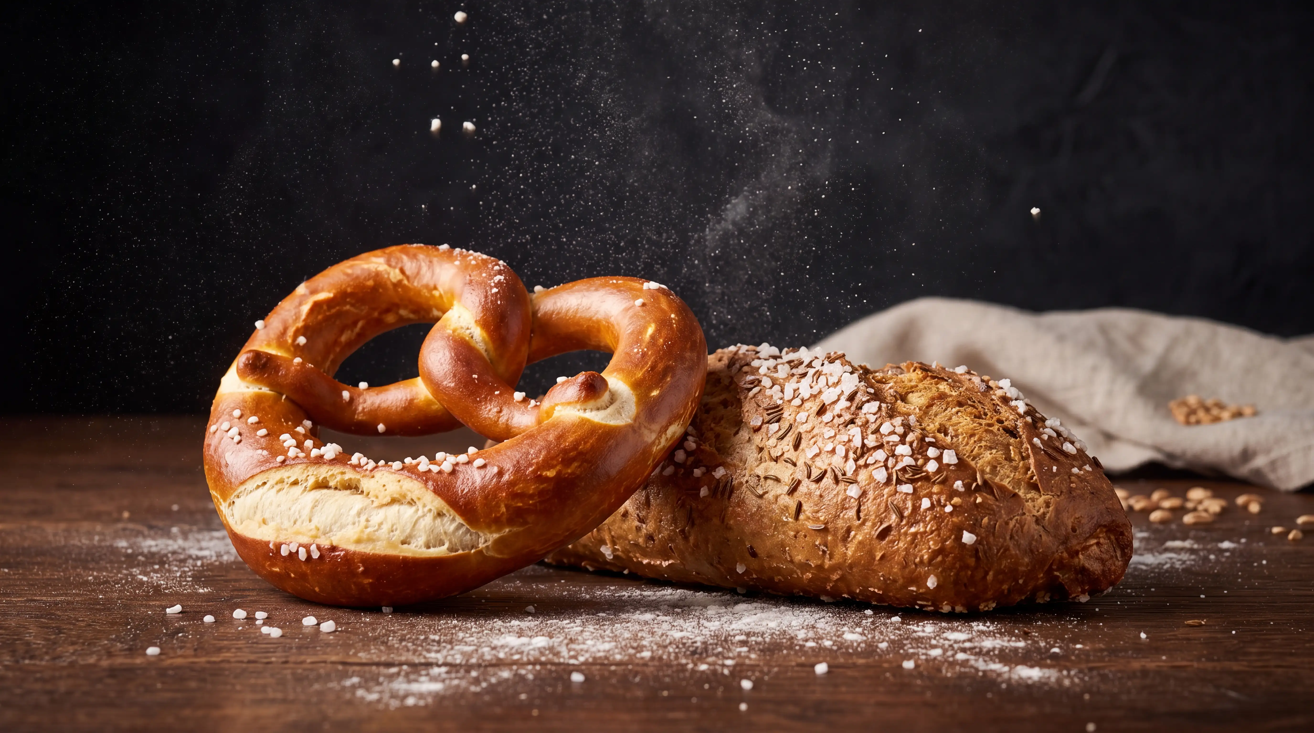 Frische Laugenbrezel und Körnerwecken aus der Kurvenbeck-Backstube